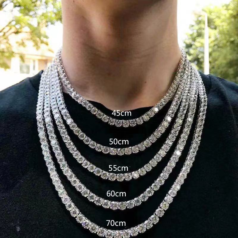 Fashion Popular Diamond Square Claw Chain Rhinestone Necklace