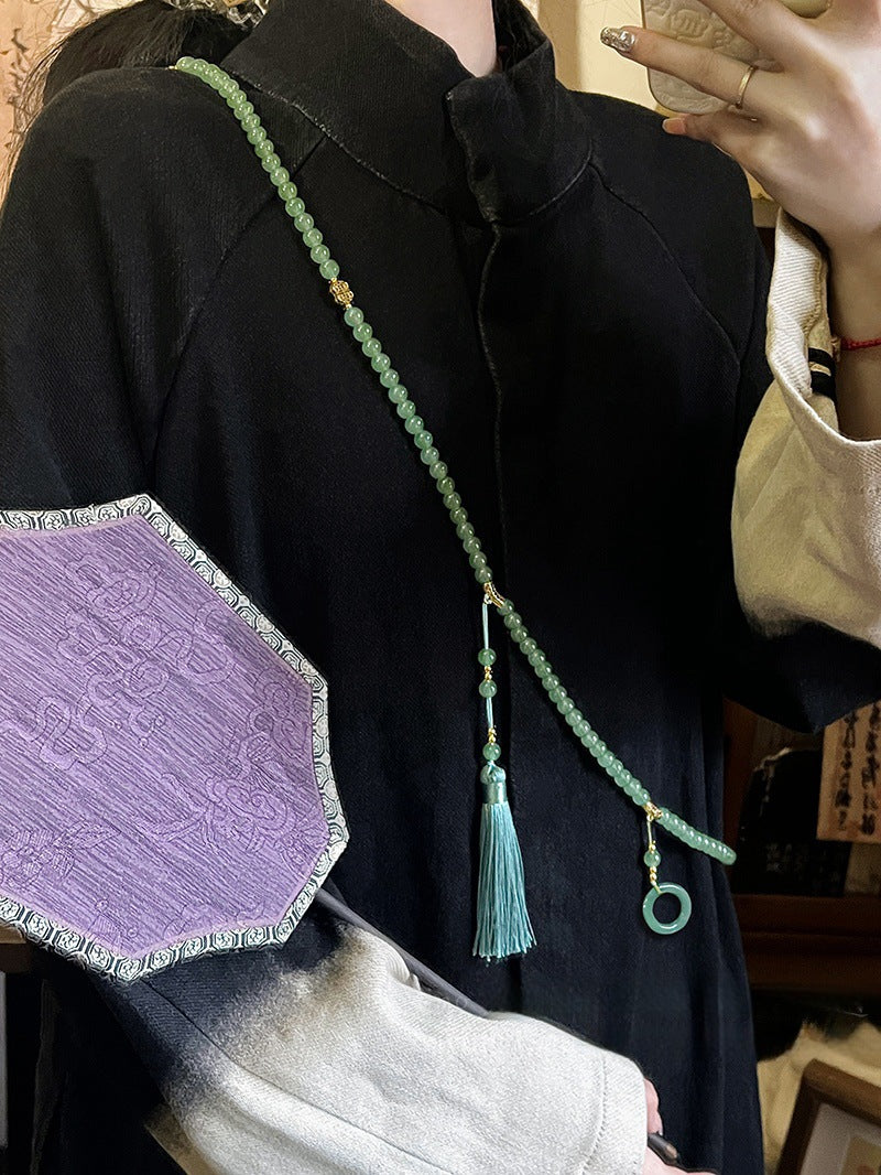 Chinese Style Beaded Tassel High-grade Long Necklaces