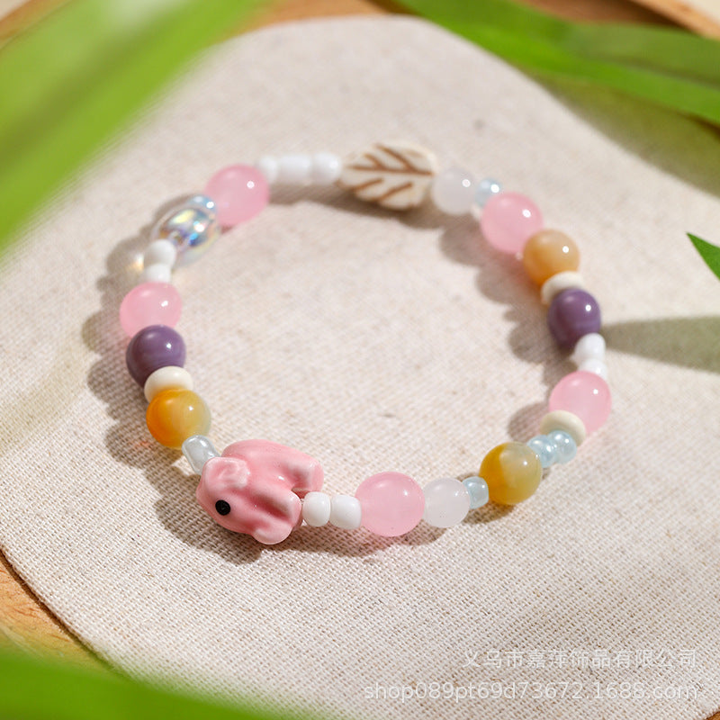 Hot Flower Glaze Female Design Glazed Cultural Creative Hand Scenic Bracelet