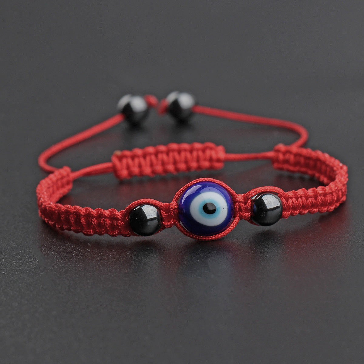 Devil's Eye Adjustable Woven Blue Colored Bracelets