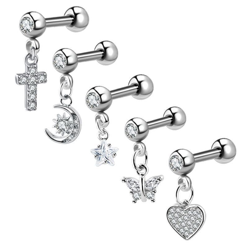 Titanium Steel Ear Bone Female With Stud Earrings