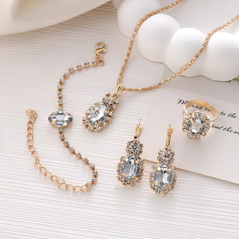 Simple Classic Rhinestone Square Acrylic Ladies Bracelets