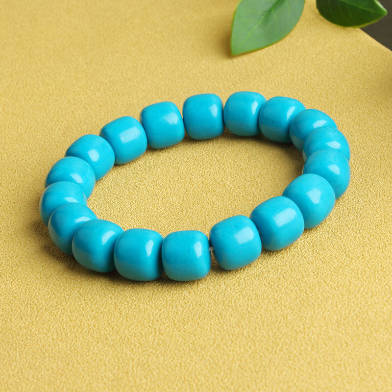 High Porcelain Turquoise Explosion Flower Round Beads Bead Glaze Bracelets