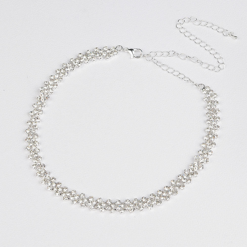 Simple Full Diamond Collar Personalized Clavicle Chain Trendy Necklaces