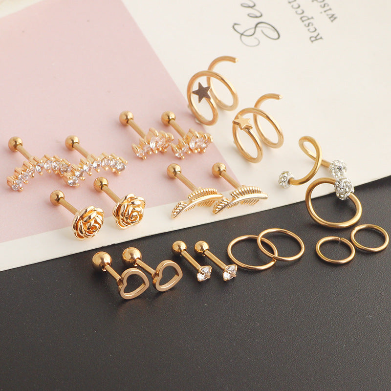Of Piercing Simple Ear Clip Nail Suit Rings