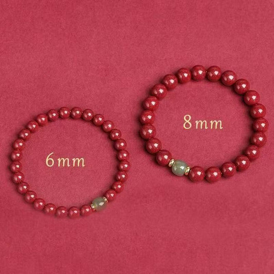 Ore Cinnabar Jade Beads High Content Bracelets