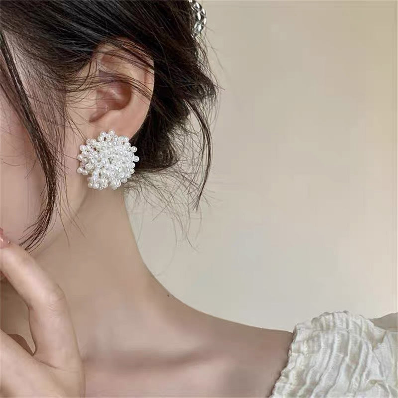 Women's Sier Pearl Ear Clip High Sense Special Interest Rings