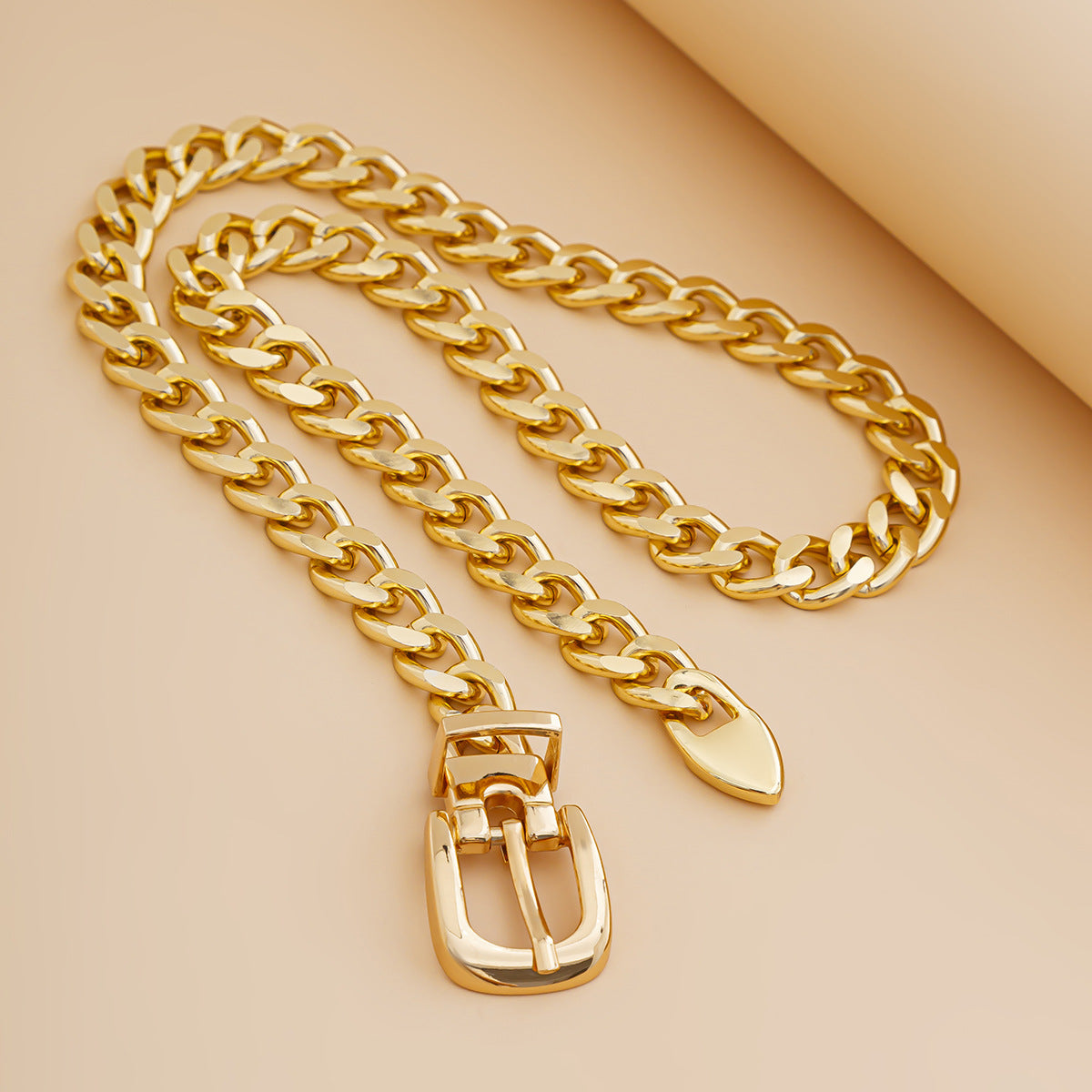 Ornament Fashion Buckle Aluminum Grinding Chain Simple Necklaces