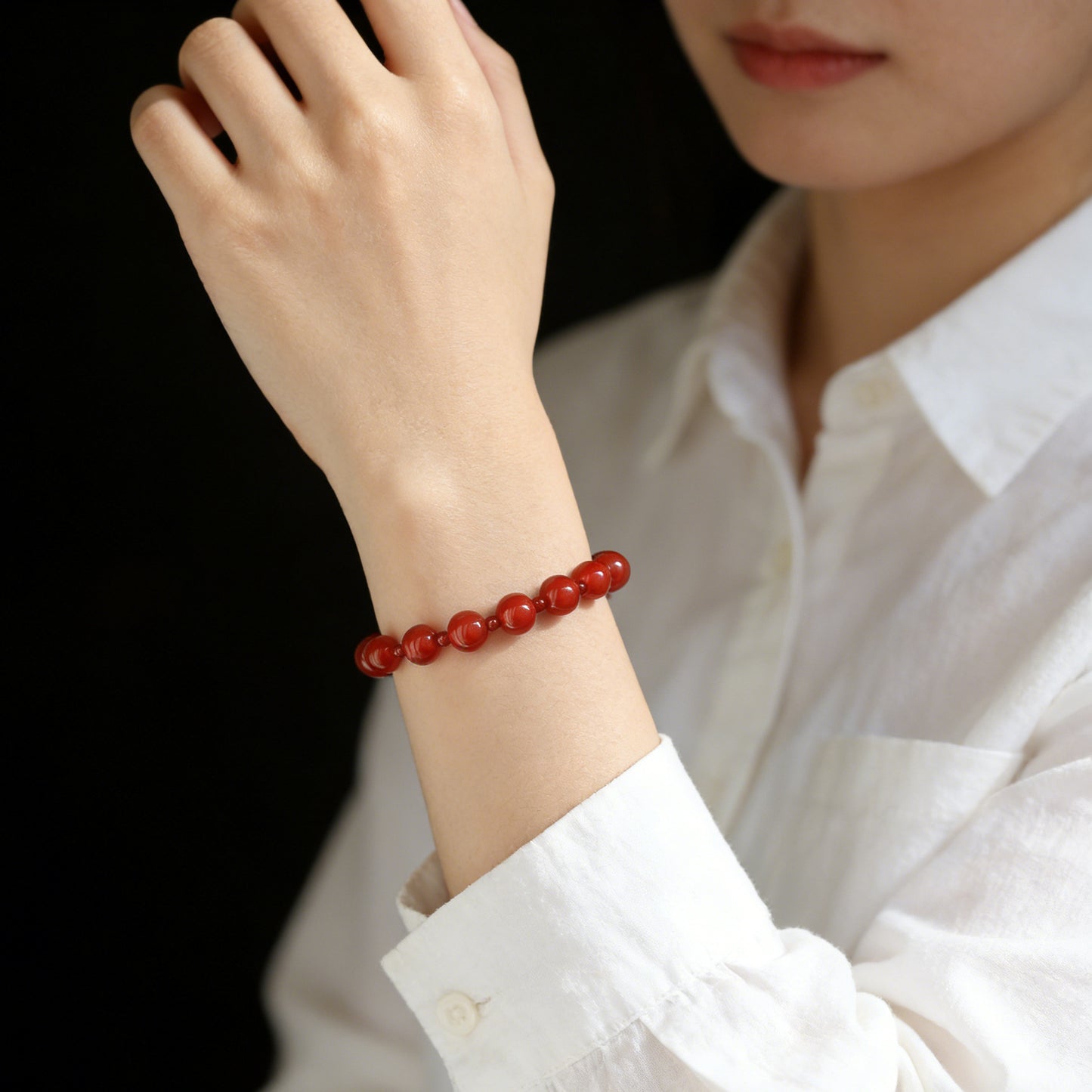 Xu Yan Natural Red Agate Light Luxury Single Bracelets