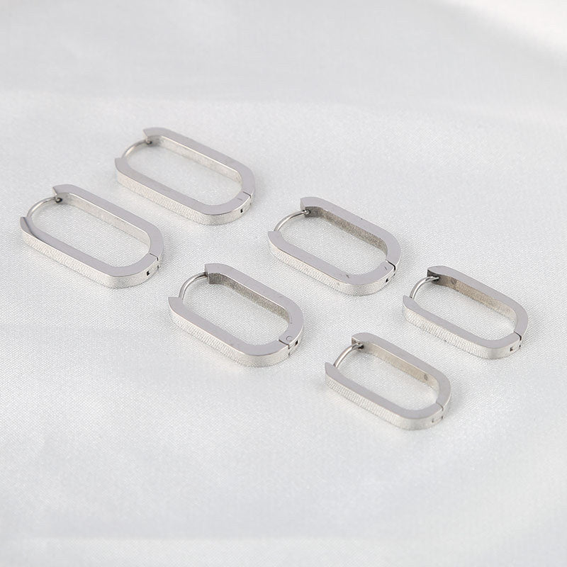 Women's & Men's Stainless Steel U-shaped Titanium Ear Fashion Earrings