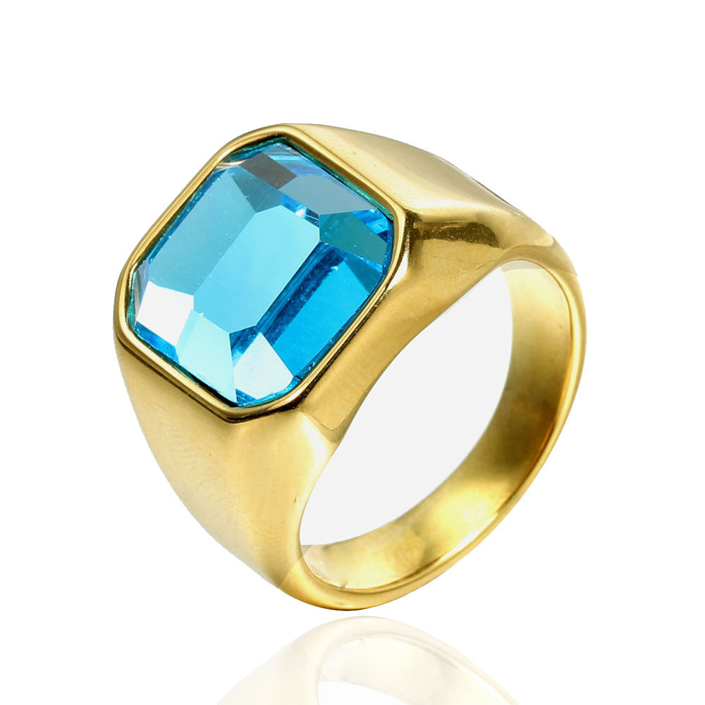 Men's Thailand Retro Distressed Personalized Titanium Steel Ring