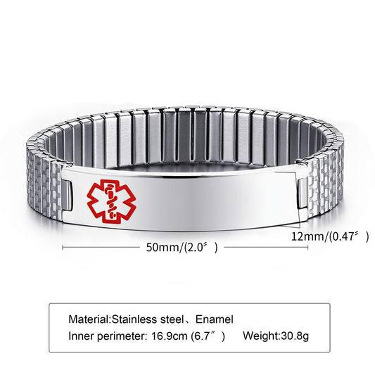 Stainless Steel Stretch Medical Logo Korean Bracelets