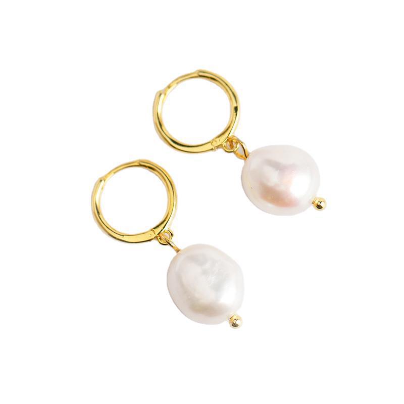 Women's Irregular Baroque Pearl High-grade Light Luxury Temperament Ear Earrings