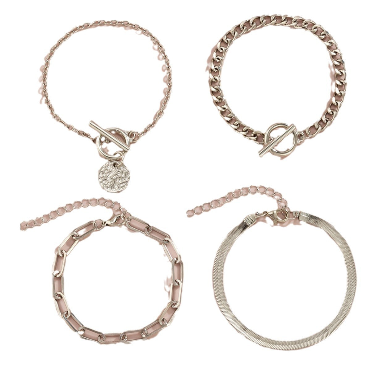 Fashion Metal Alloy Snake Chain Buckle Simple Bracelet
