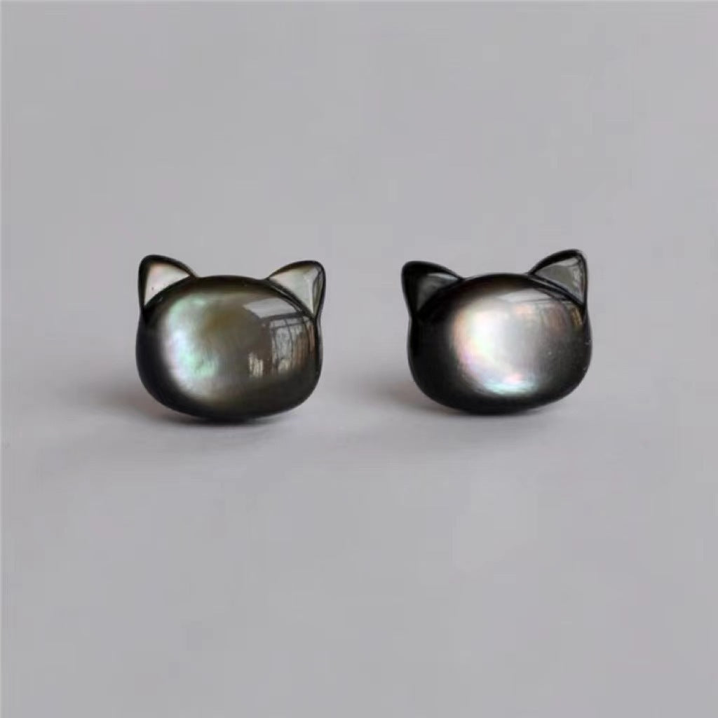 Sterling Sier White Shell Cat Female High Sense Special Interest Rings