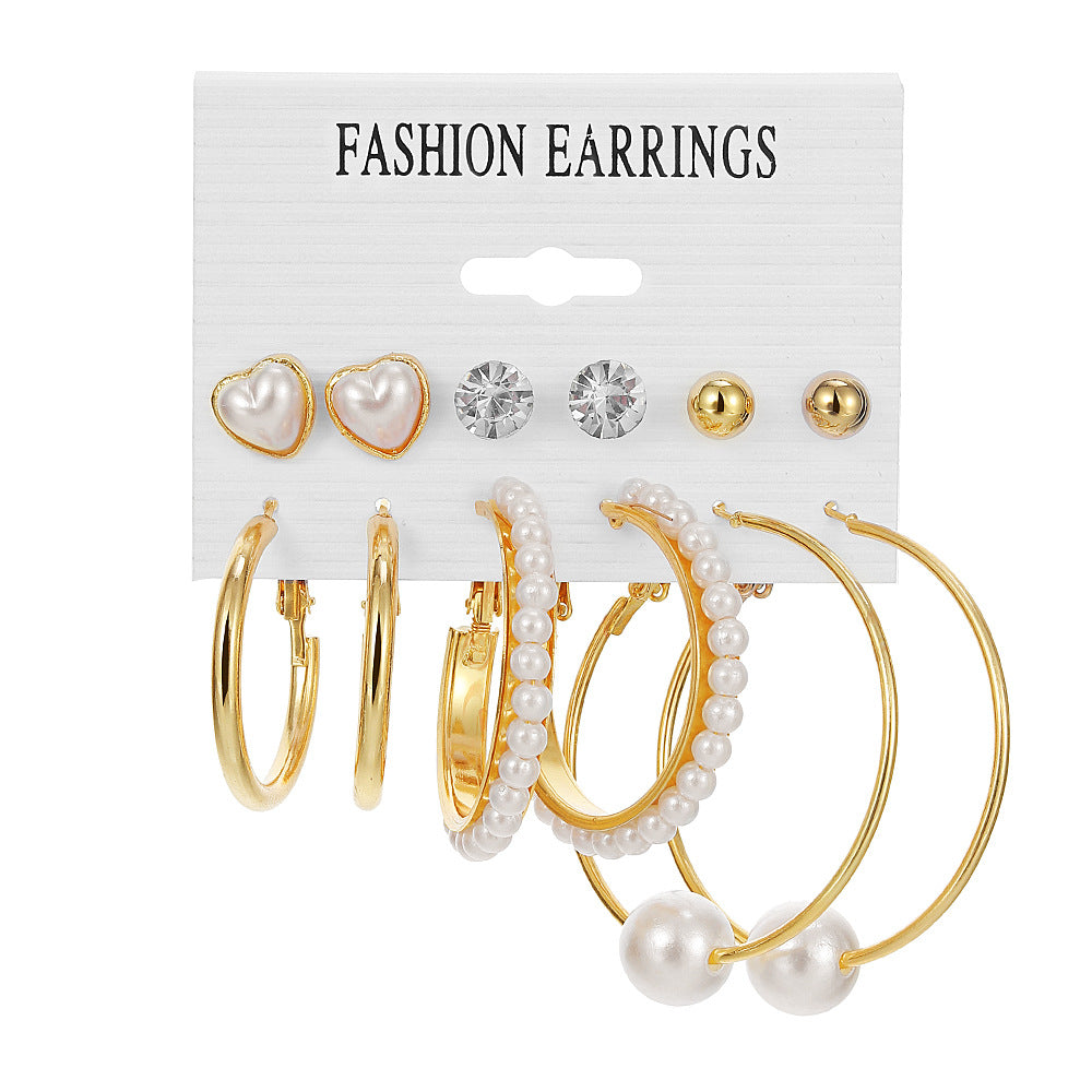 Clearance Swing Vintage Pearl High-grade Ear Female Earrings