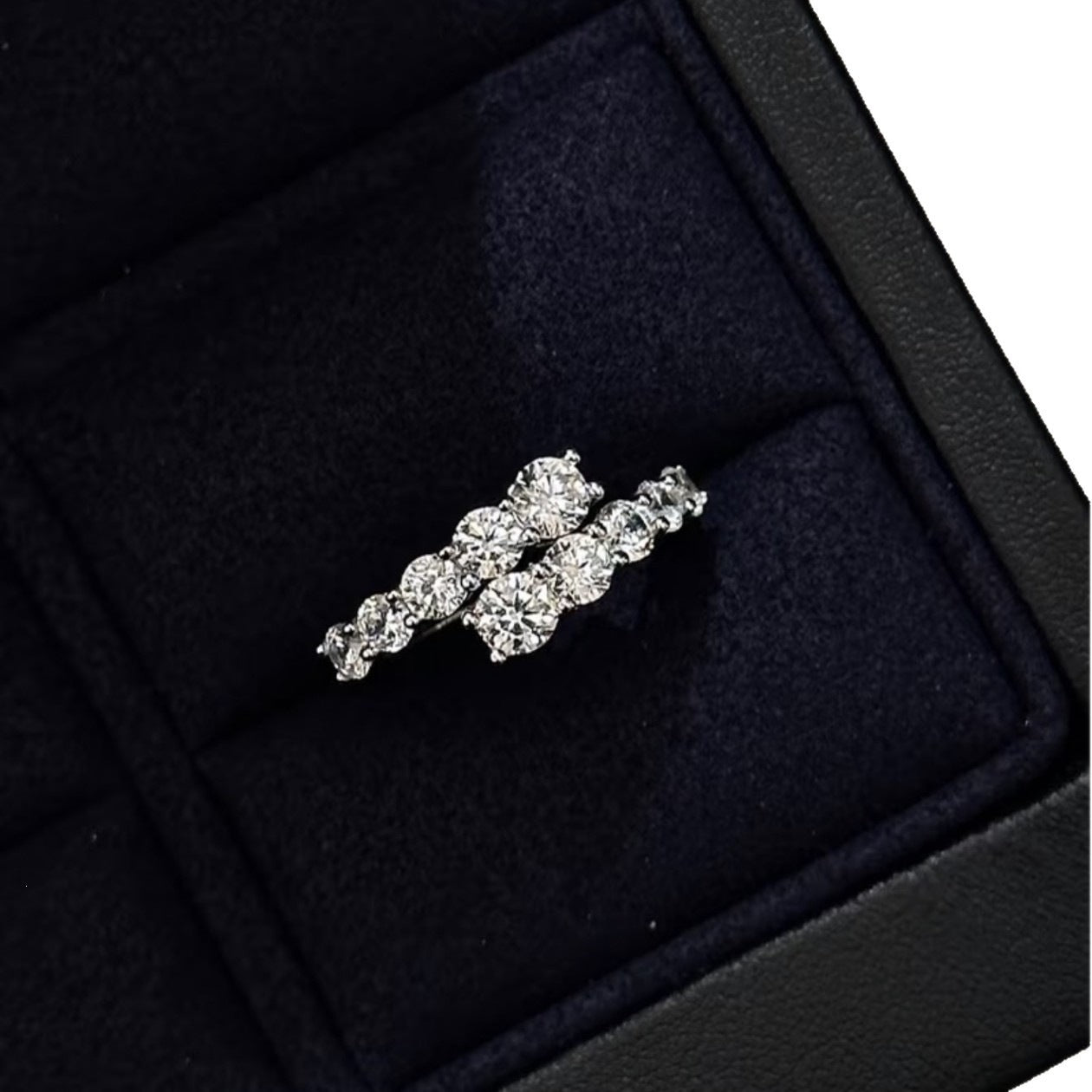 Women's Row Diamond Simple Fashion Opening Adjustable Design Light Luxury High-grade Rings