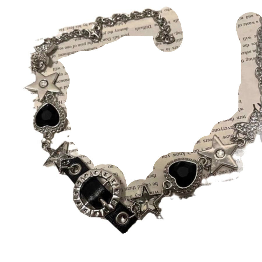 Diamond Punk Sweet Cool Hot Asian Culture Gothic Niche Design Necklaces