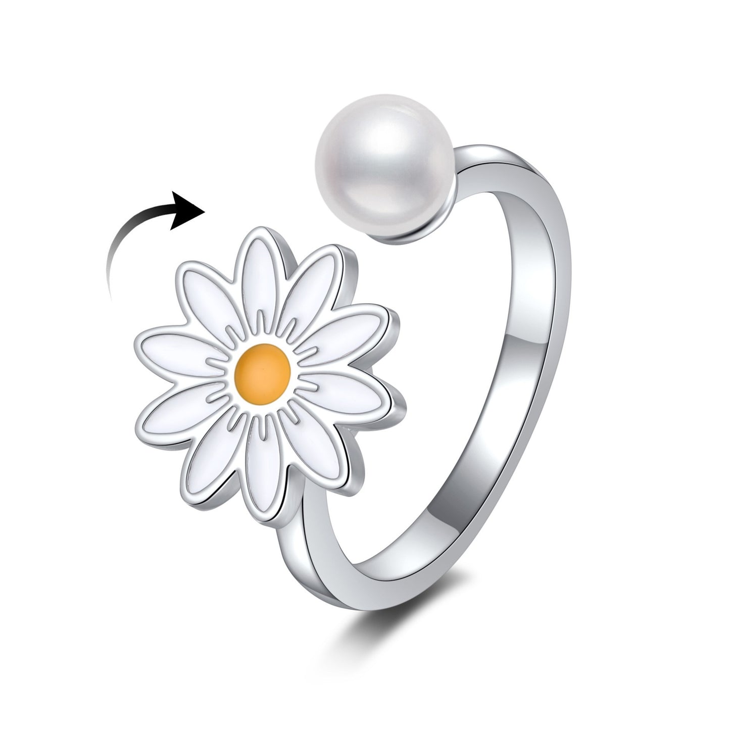 Micro Beads Spinning Female Creative Anxiety Ring