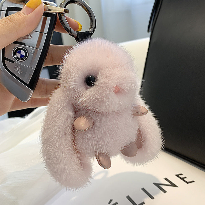 Graceful Attractive Long Ears Bunny Schoolbag Hanging Ornaments
