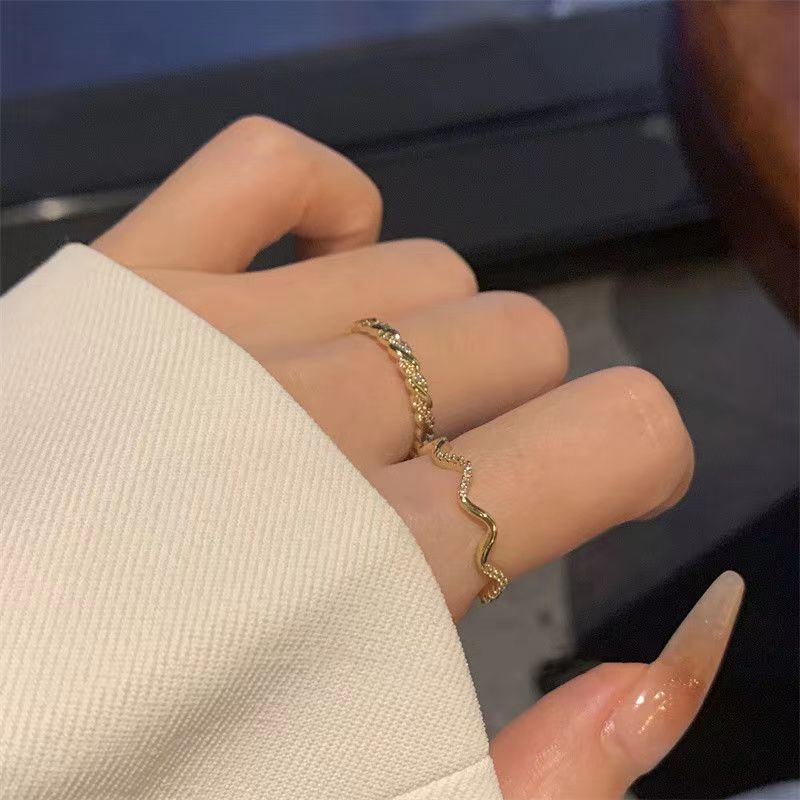 Style Female Niche Design Combination Sweet Cool Rings