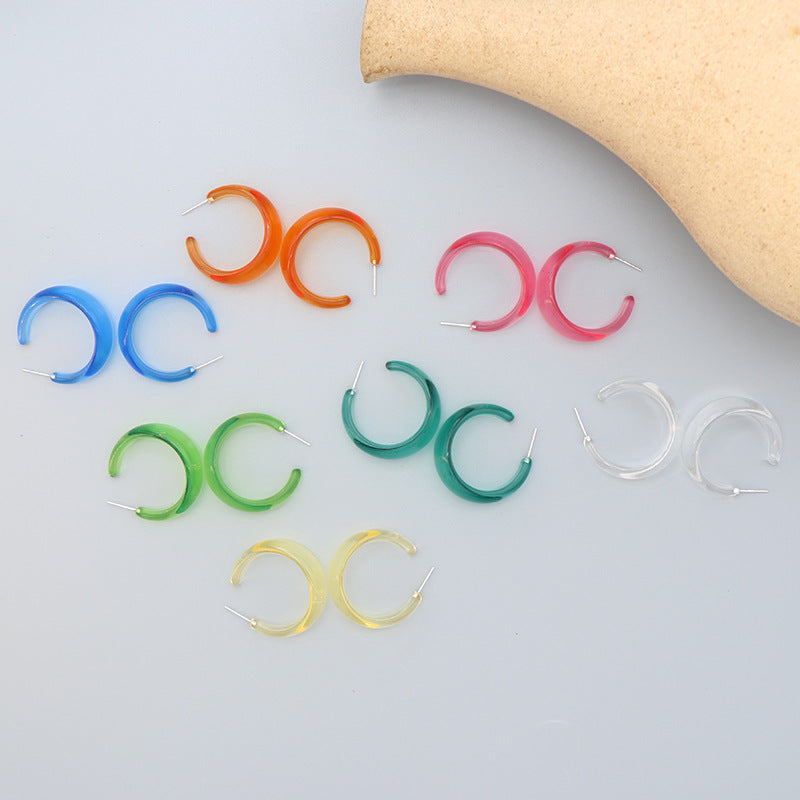 Women's Design Transparent Acrylic Ear Clip Cold Style Earrings