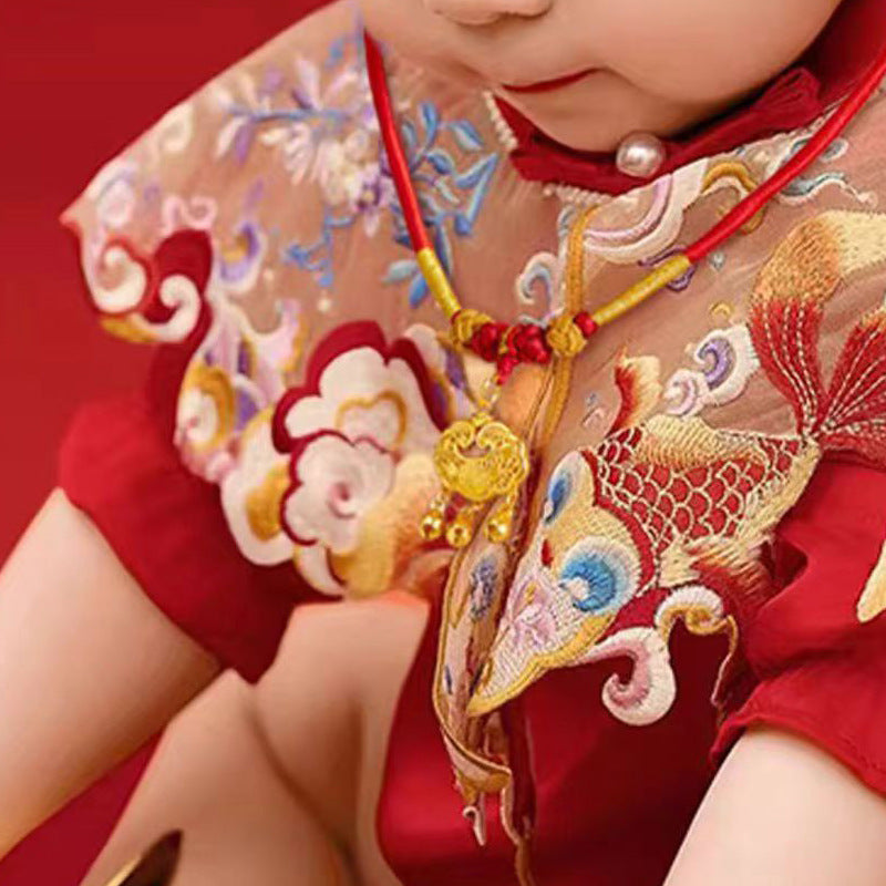 Children's Braid Rope First Birthday Gift Longevity Lanyard Handmade Collar