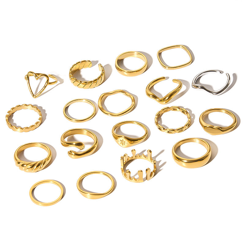 Women's Style Stainless Steel Vacuum Vapor Plating Rings