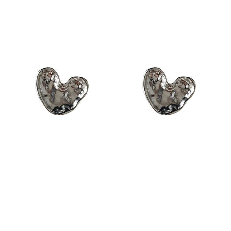 Dark Fashion Liquid Metal Flower Niche Earrings