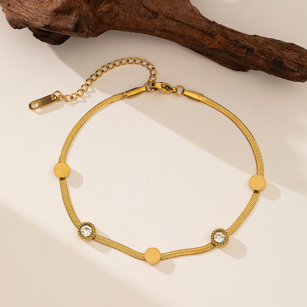 Women's Steel High-grade Gold Does Not Fade Anklets