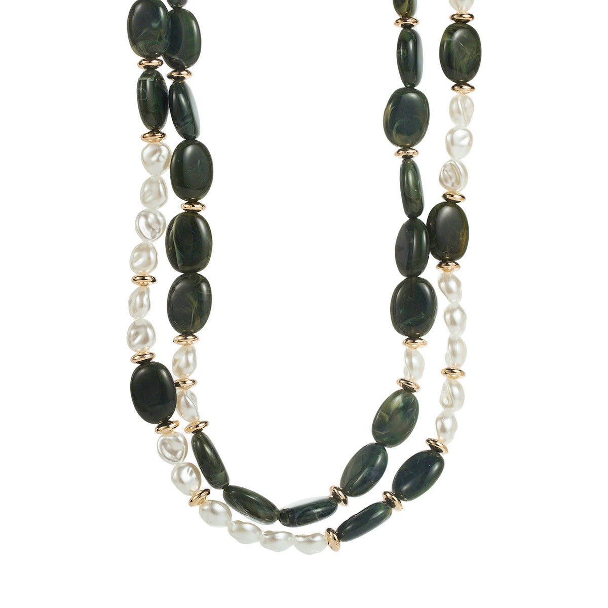 Niche Color Resin Handmade Beaded Temperament Entry Necklace