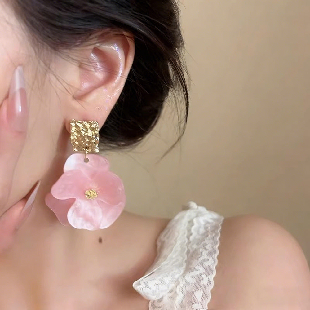 Flower Unique Beautiful Dopamine Super Fairy Sweet Vacation Earrings