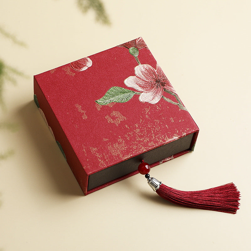 Women's Bamboo Woven Life Festival High Red Rope Carrying Strap Gold Bracelet