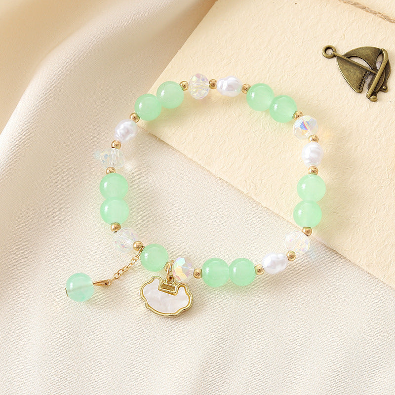 Graceful Crystal Super Moonstone Couple Girlfriends Bracelet
