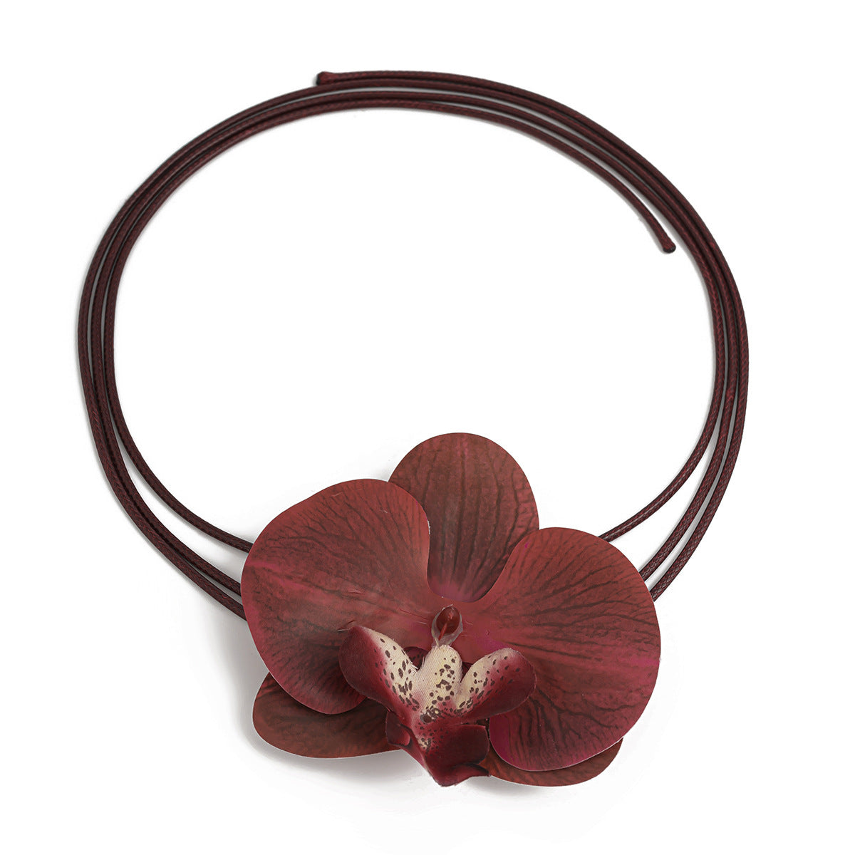 Women's Phalaenopsis Pull Personalized Long Big Flower Collar