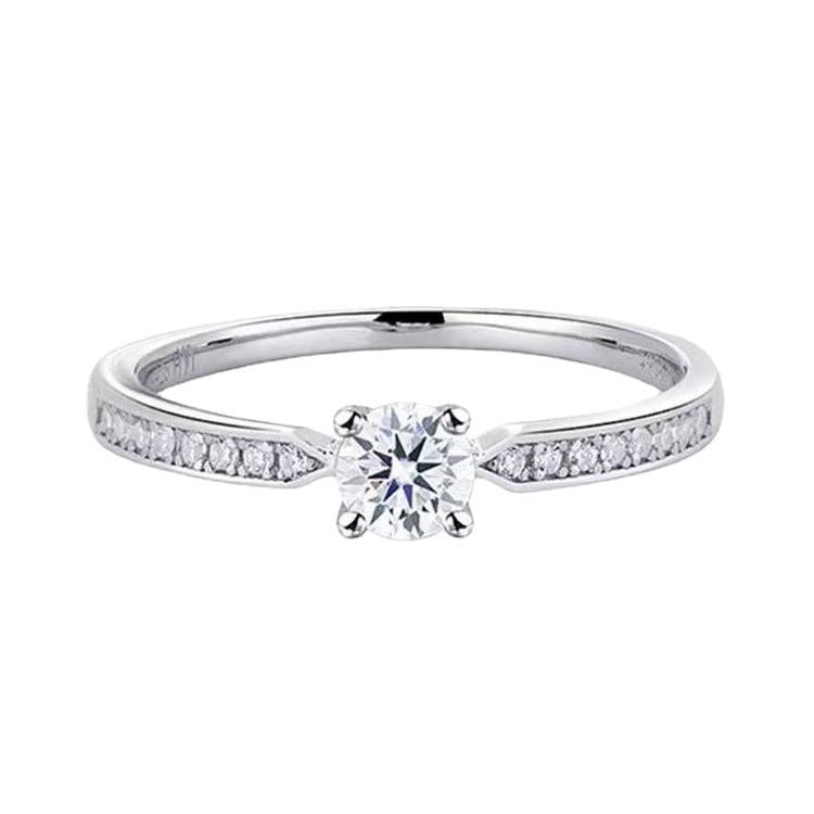 Women's Live Classic Moissanite Sterling Sier Starry Rings