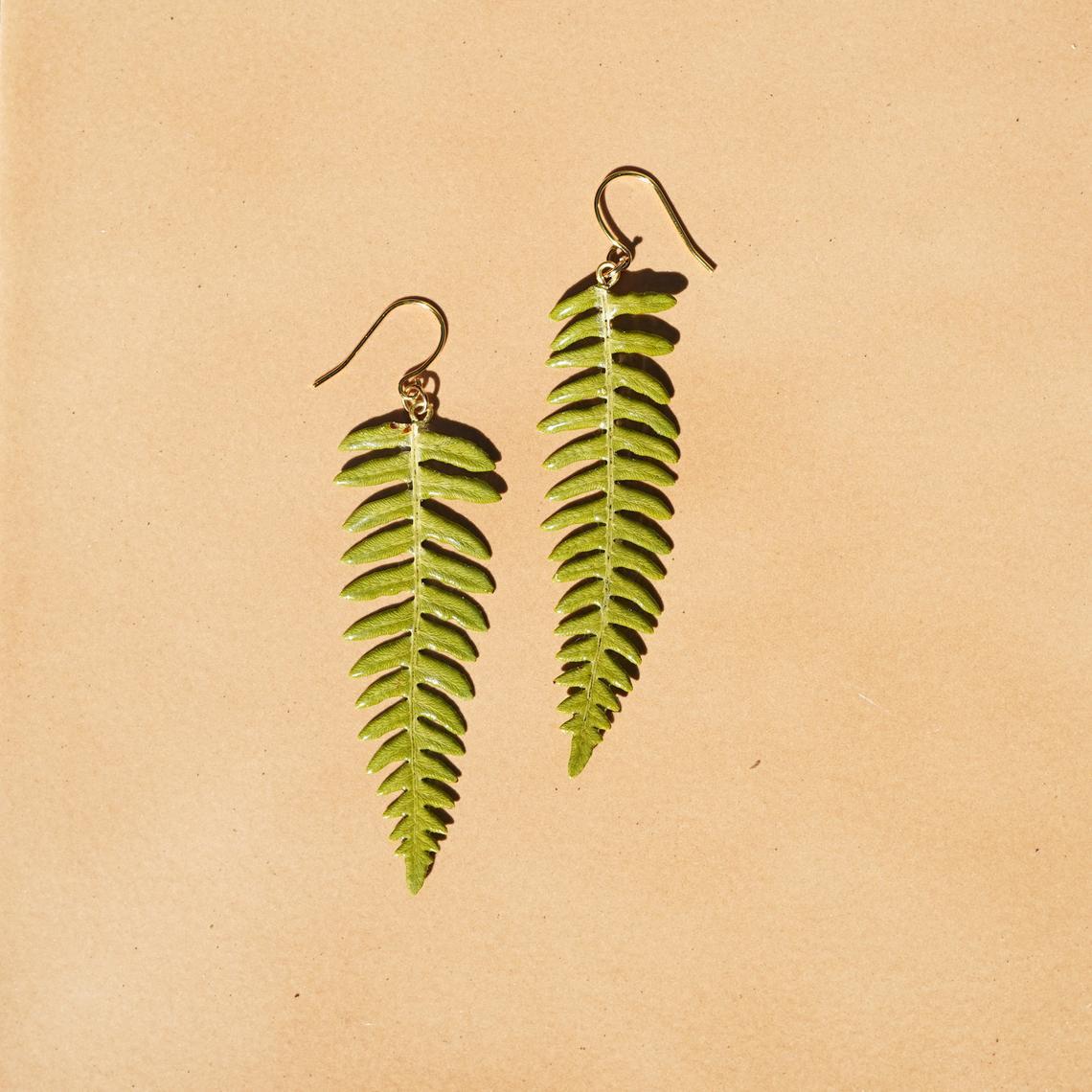 Bohemian Fern Leaves Female Personality Simple Earrings