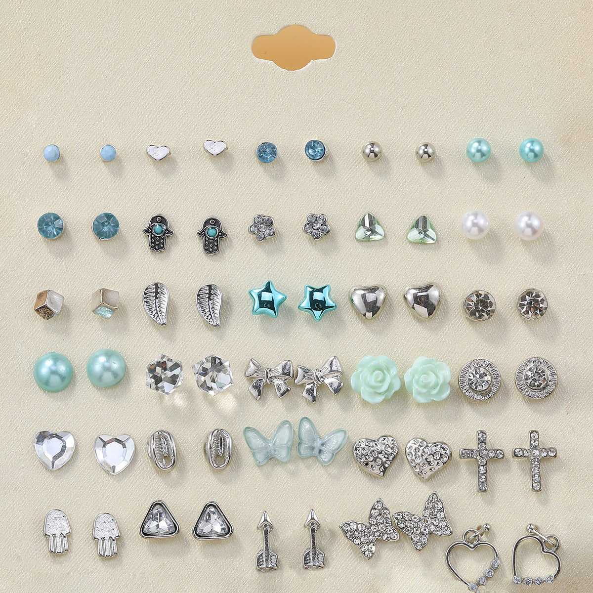 Glamorous Bow Flower Starfish Butterfly Combination Rings