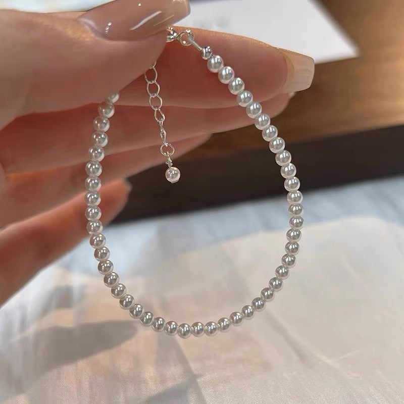 Women's Sier Pearl For Light Luxury Minority Bracelets