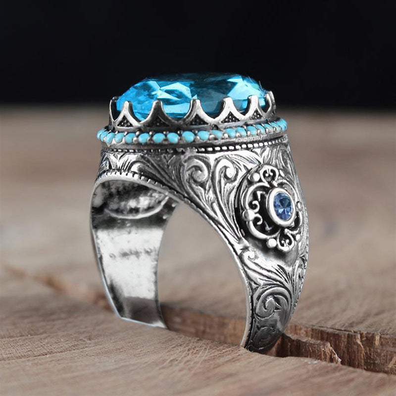 Classic Embossed Female Baroque High Sense Rings