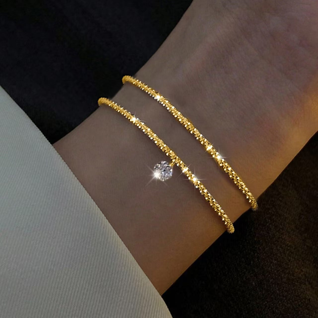 Cold Affordable Luxury Style Shiny Zircon Bracelets