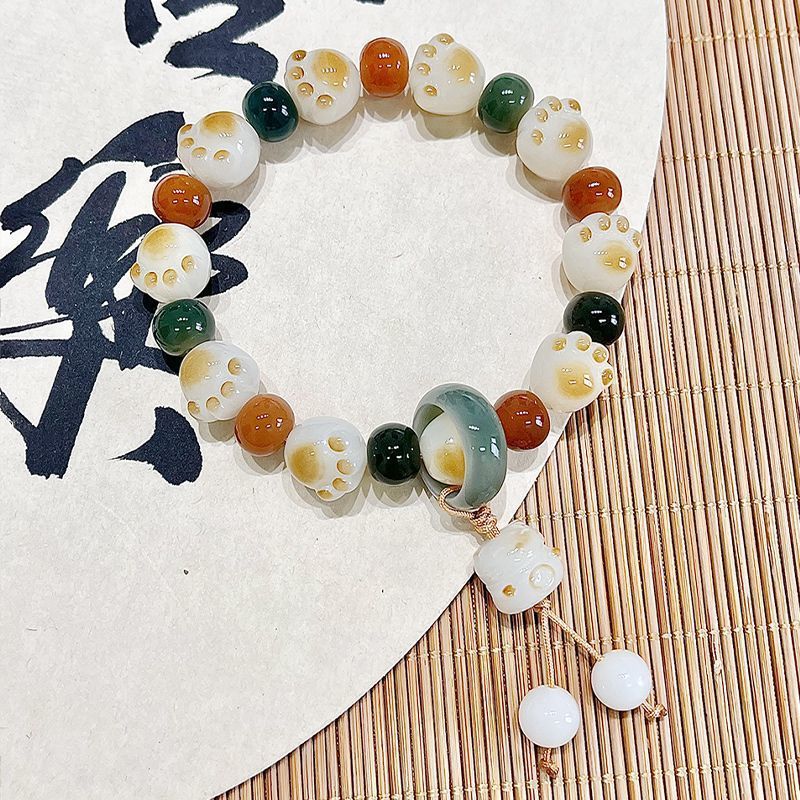 Pear Vortex Carving Cat's Paw Bodhi Pliable Bracelets