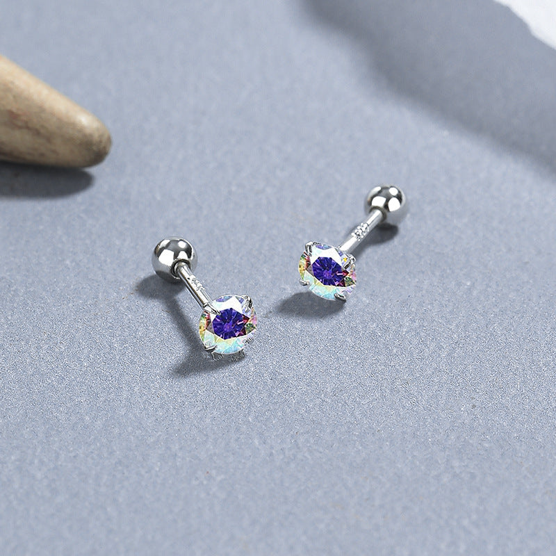Women's Colorful Zircon Thread Simple Ear Bone Graceful Earrings