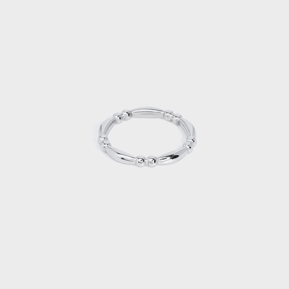 Simple Style Stainless Steel Gold-plated Bamboo Rings