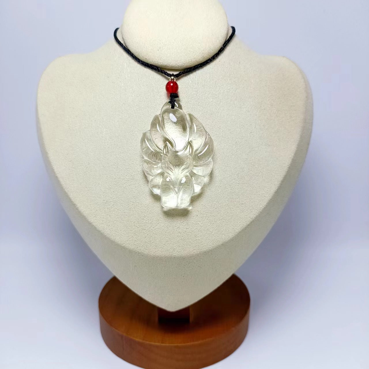 Women's & Men's Crystal Fox Obsidian Imitation Jade Long Sweater Pendants