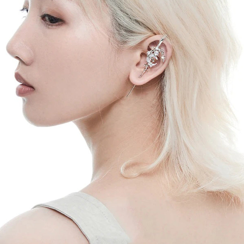 Women's Star Moon Diamond Geometric Fashion Personalized Earrings