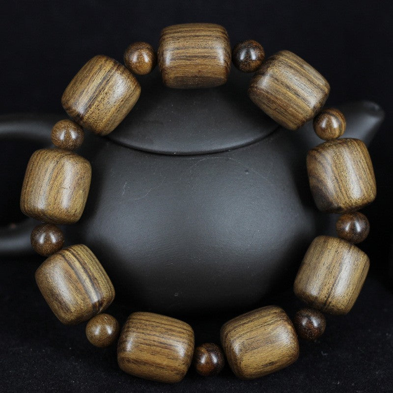 Black Rosewood Rosary Plus Spacer Beads Bracelet
