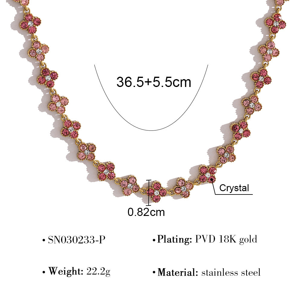 Women's Clover Exquisite Luxury Light High-grade Stainless Steel Necklace