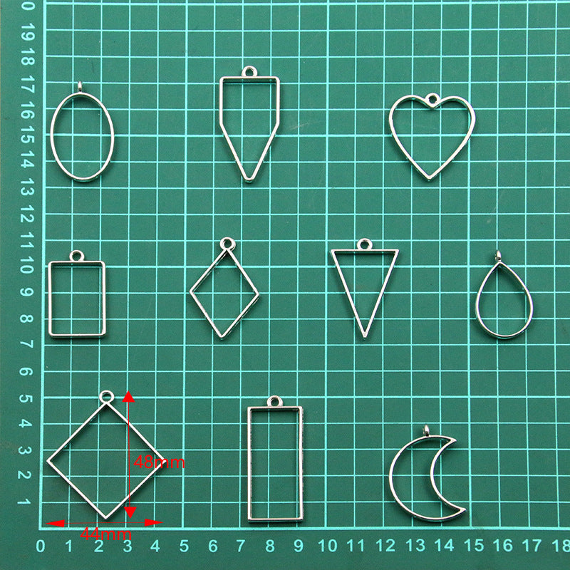 Alloy Mixed Geometric Figure Epoxy Abrasive Jewelry Accessories