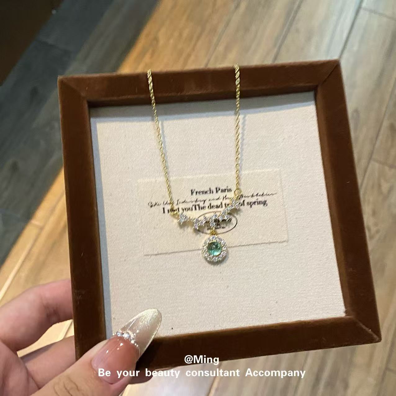 Sweet Blue Water Angel Tears Light Necklaces